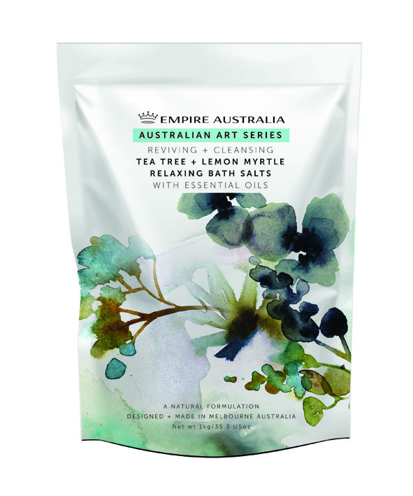 Соль для ванны EMPIRE AUSTRALIA с маслами чайного дерева и лимонного мирта AUSTRALIAN ART SERIES 1кг