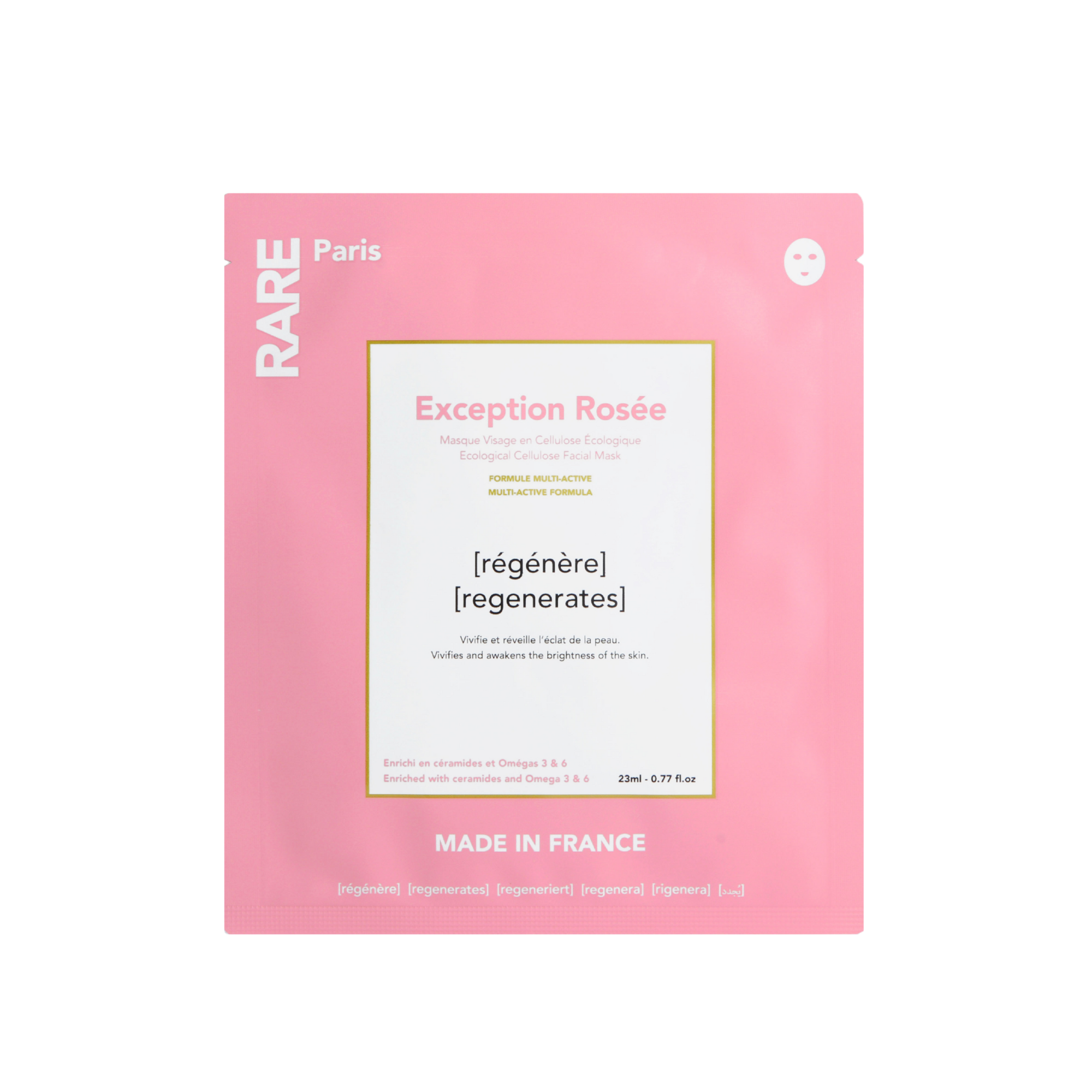 Восстанавливающая тканевая маска для лица Exception Rosée RARE Paris, 23 мл