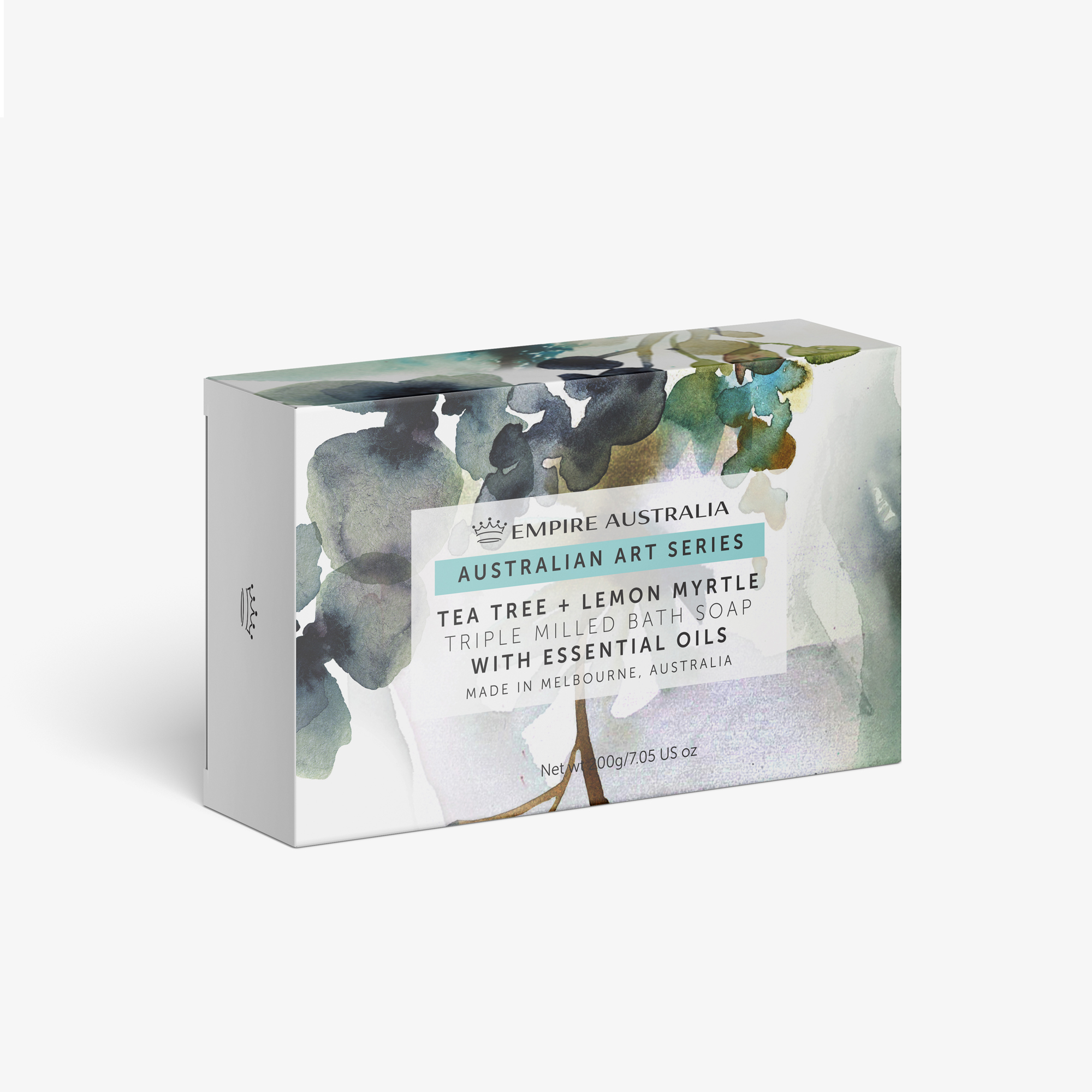 Мыло для тела EMPIRE AUSTRALIA с маслами чайного дерева и лимонного мирта, ART SERIES, 200 г