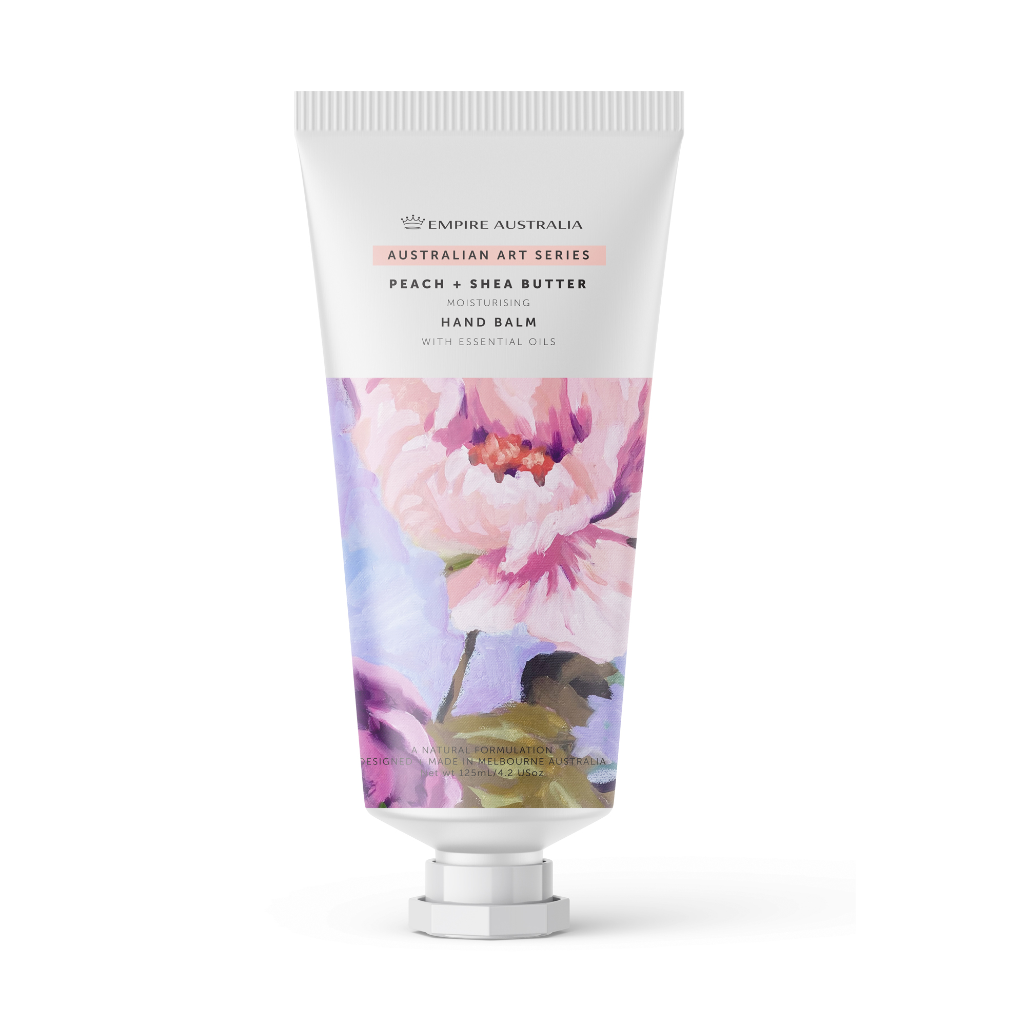 Бальзам для рук EMPIRE AUSTRALIA с маслами персика и карите, "AUSTRALIAN ART SERIES", 125 мл 