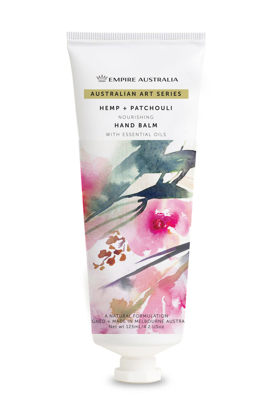 Бальзам для рук EMPIRE AUSTRALIA с маслами пачули и семян конопли, "AUSTRALIAN ART SERIES", 125 мл