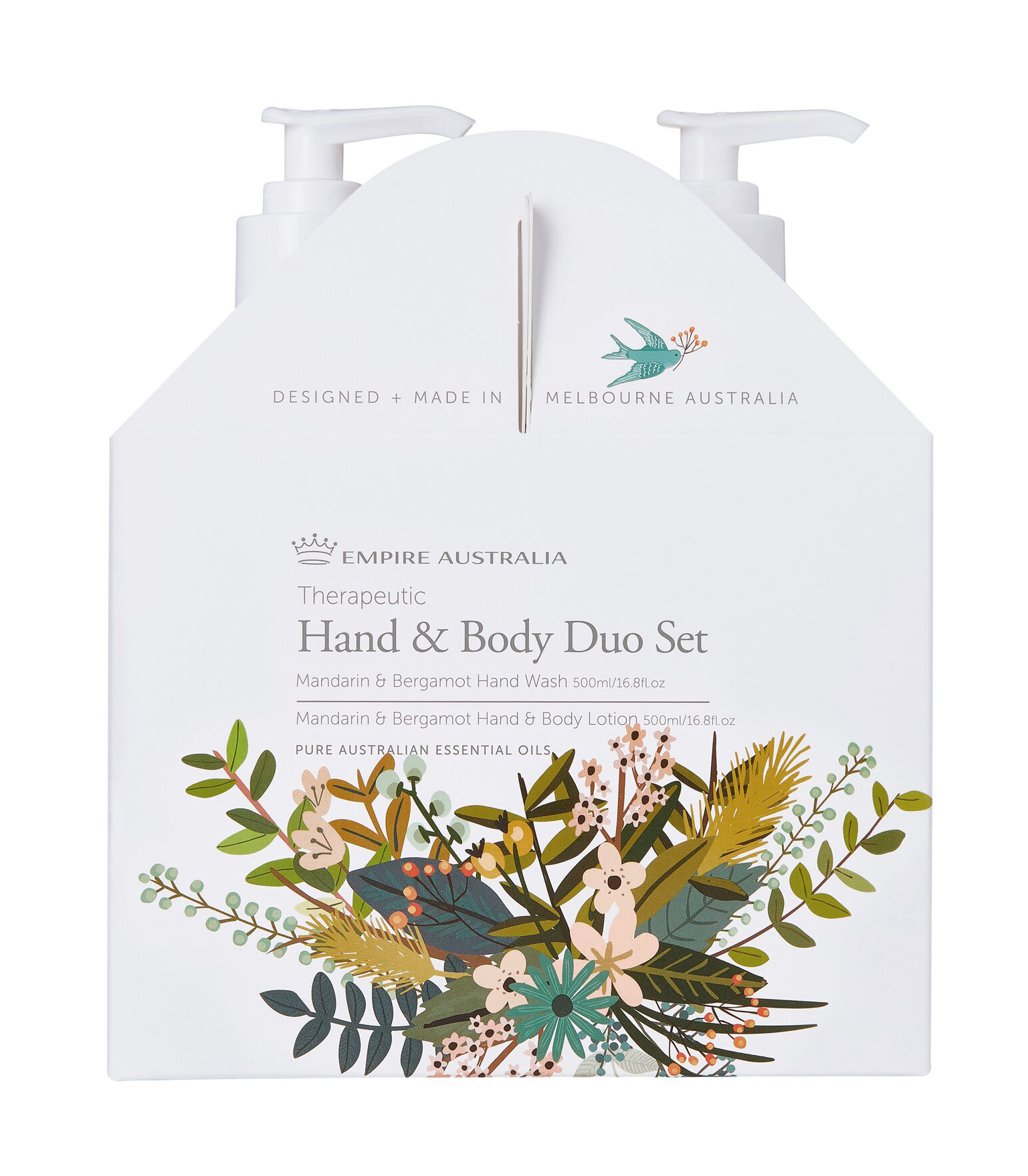 Дуэт жидкого мыла для рук и лосьона для тела с маслами мандарина и бергамота THERAPEUTIC 500 мл