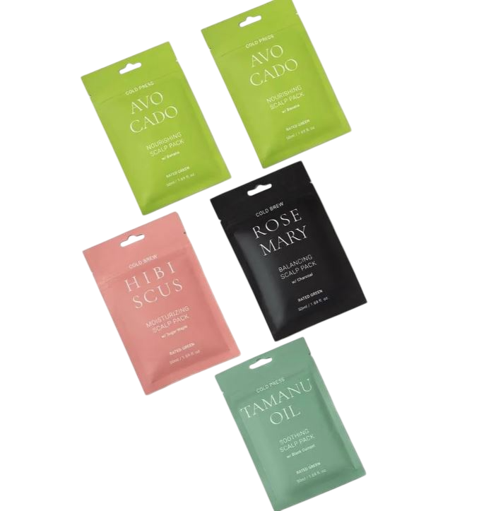 Набор масок для кожи головы Rated Green, 50 мл (5 шт)